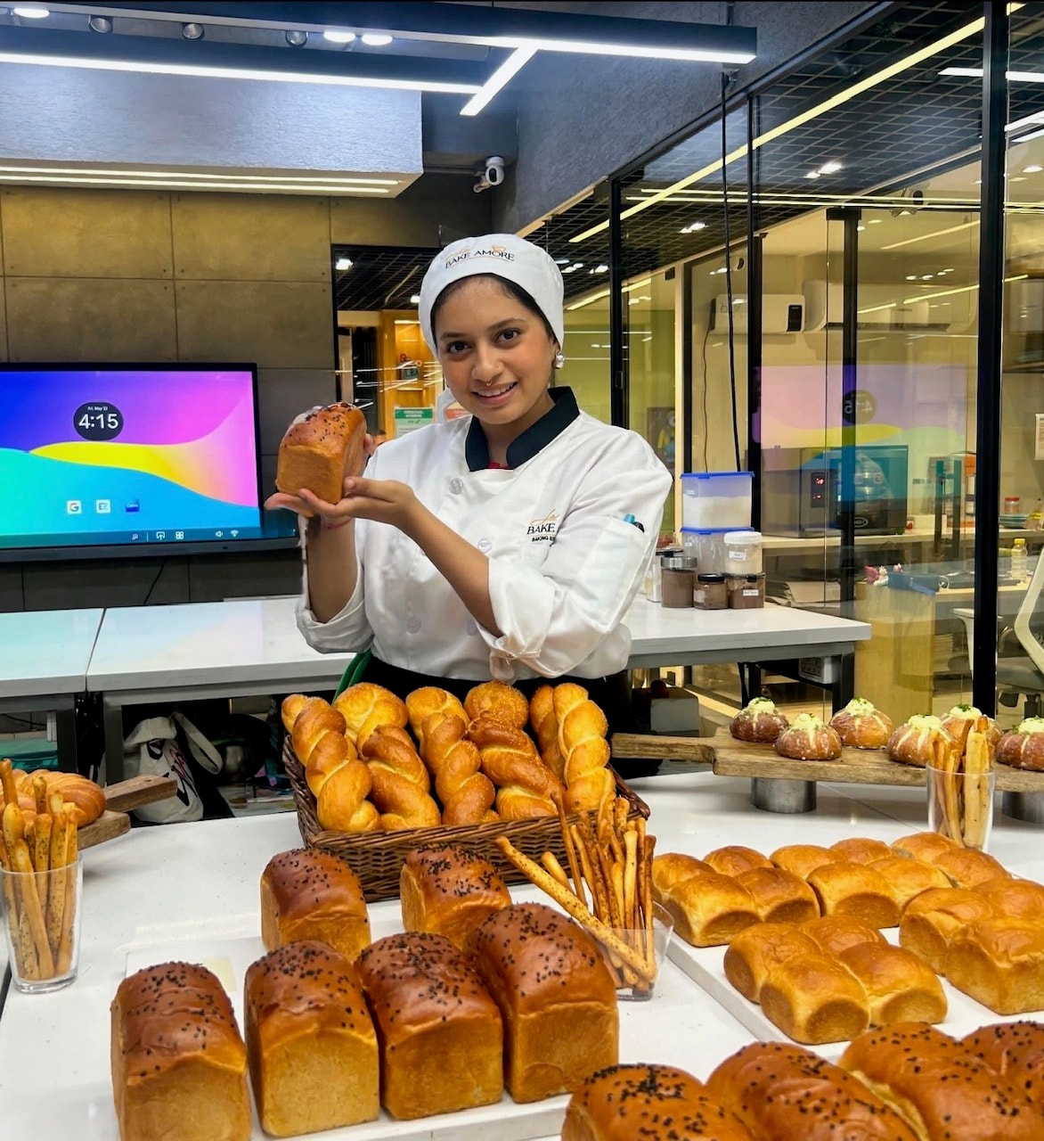 The baker at Svasā Co in her home kitchen